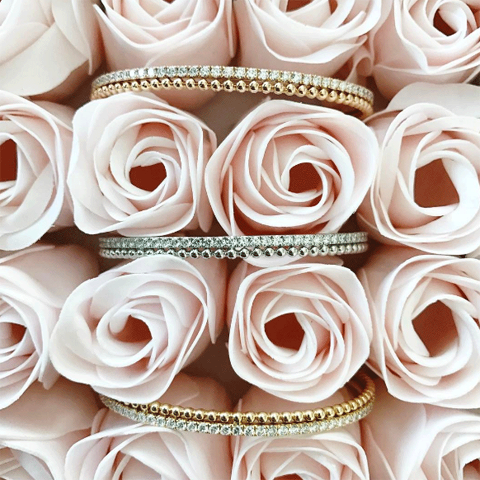 DANA REBECCA DESIGNS-Poppy Rae Diamond Pave Line Cuff-ROSE GOLD