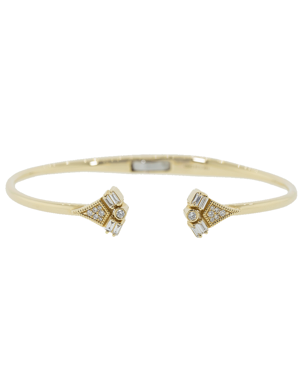 DANA REBECCA DESIGNS-Jennifer Yamina Diamond Flower Cuff-YELLOW GOLD