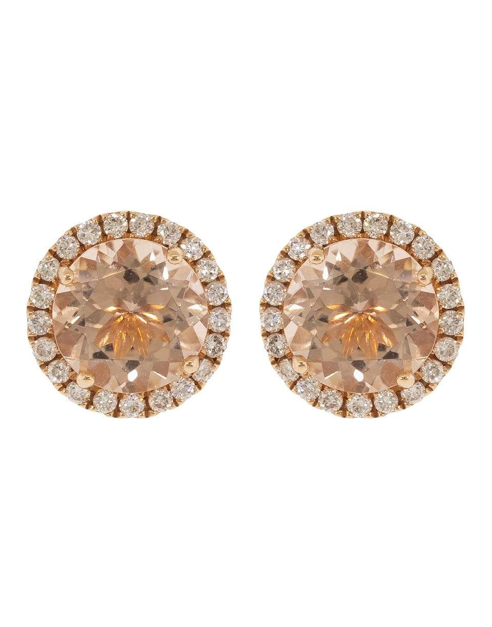DANA REBECCA DESIGNS-Anna Beth Morganite and Diamond Studs-ROSE GOLD