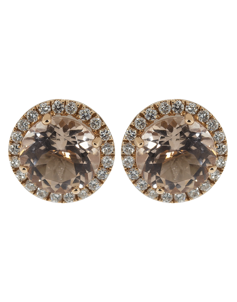 DANA REBECCA DESIGNS-Anna Beth Morganite Stud Earrings-ROSE GOLD