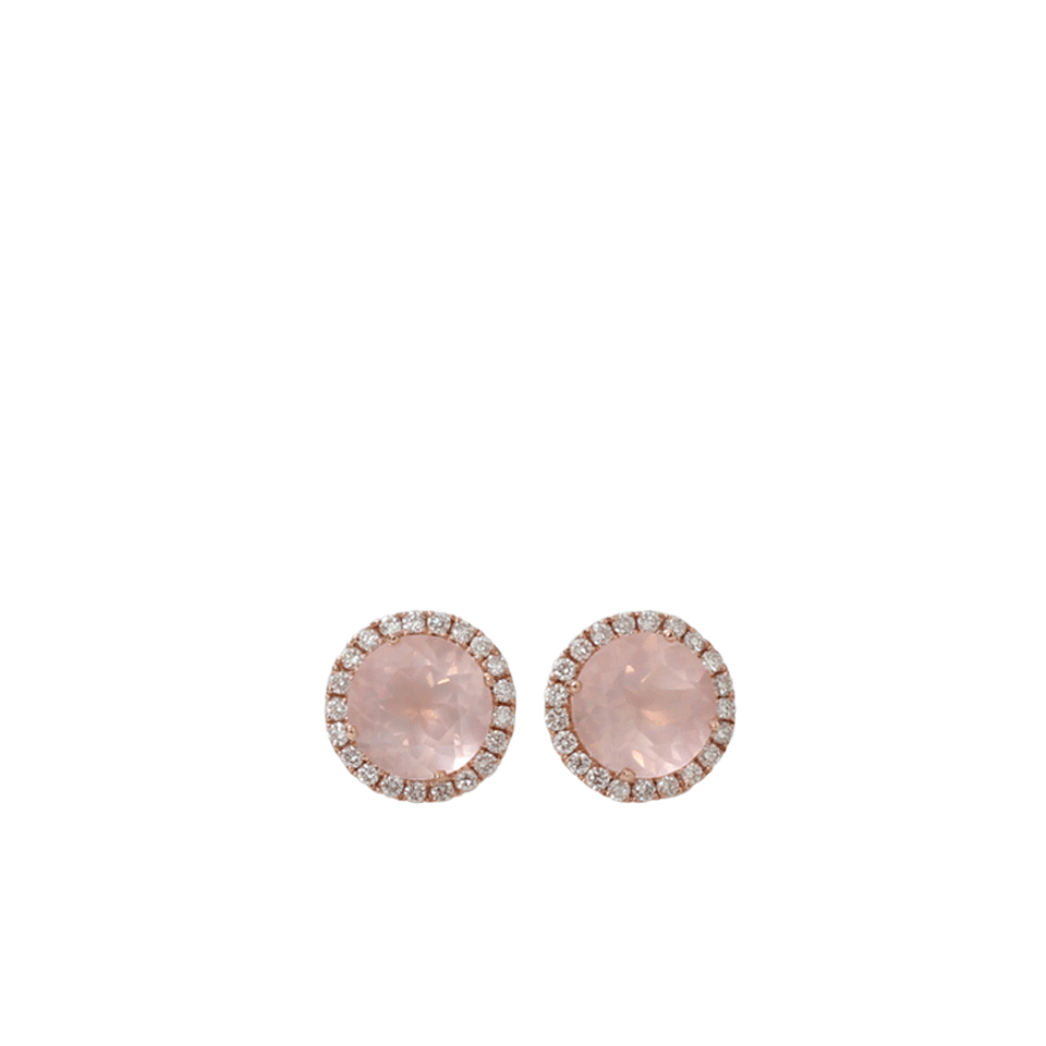 DANA REBECCA DESIGNS-Anna Beth Pink Quartz Stud Earrings-ROSE GOLD
