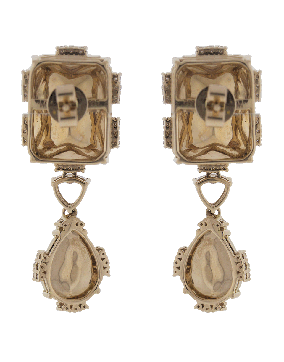 DANA REBECCA DESIGNS-Courtney Lauren Quartz And Opal Earrings-ROSE GOLD