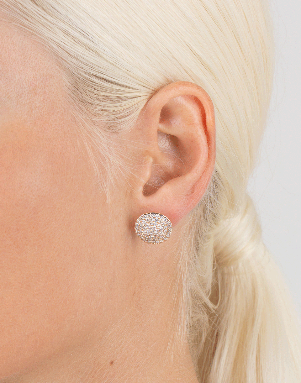 DANA REBECCA DESIGNS-Diamond Pave Stud Earrings-ROSE GOLD