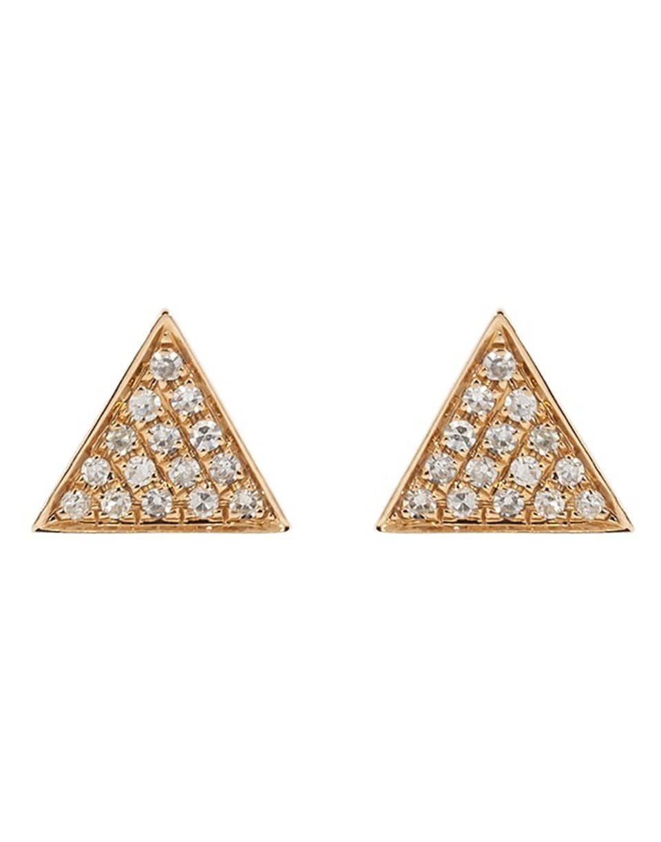 DANA REBECCA DESIGNS-Emily Sarah Triangle Diamond Studs-ROSE GOLD