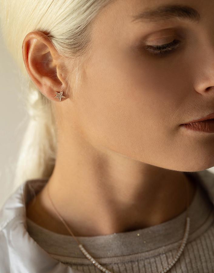 DANA REBECCA DESIGNS-Julianne Himiko Star Studs-ROSE GOLD