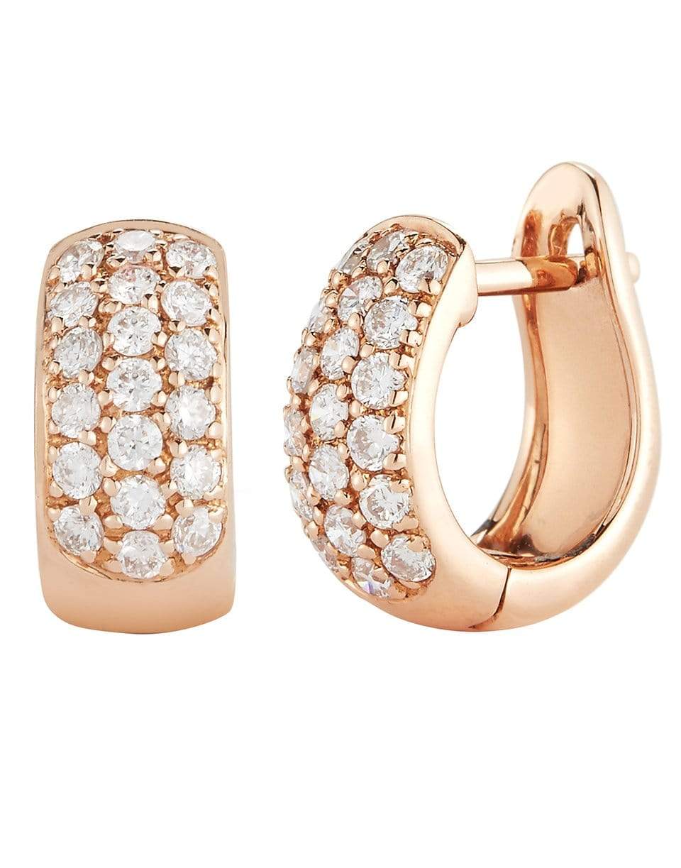 DANA REBECCA DESIGNS-Large DRD Diamond Pave Huggies-ROSE GOLD