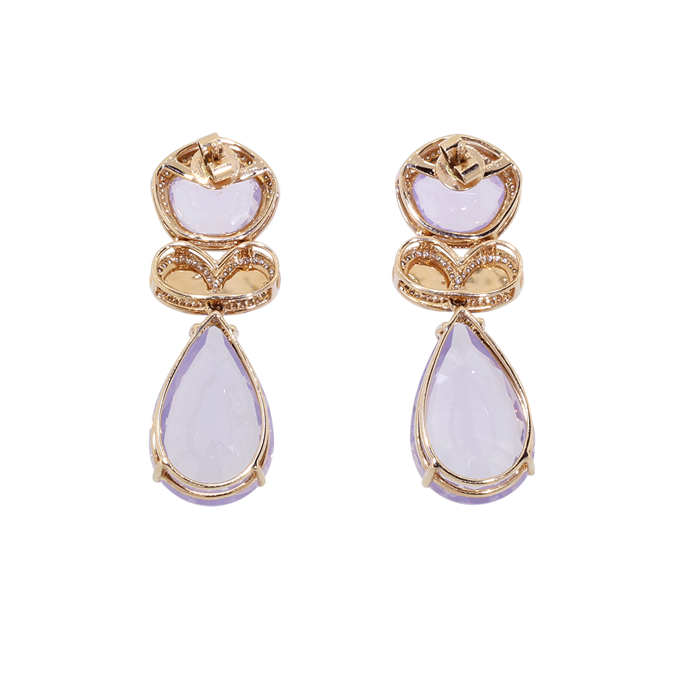 DANA REBECCA DESIGNS-One Of A Kind Lavendar Quartz Earrings-ROSE GOLD