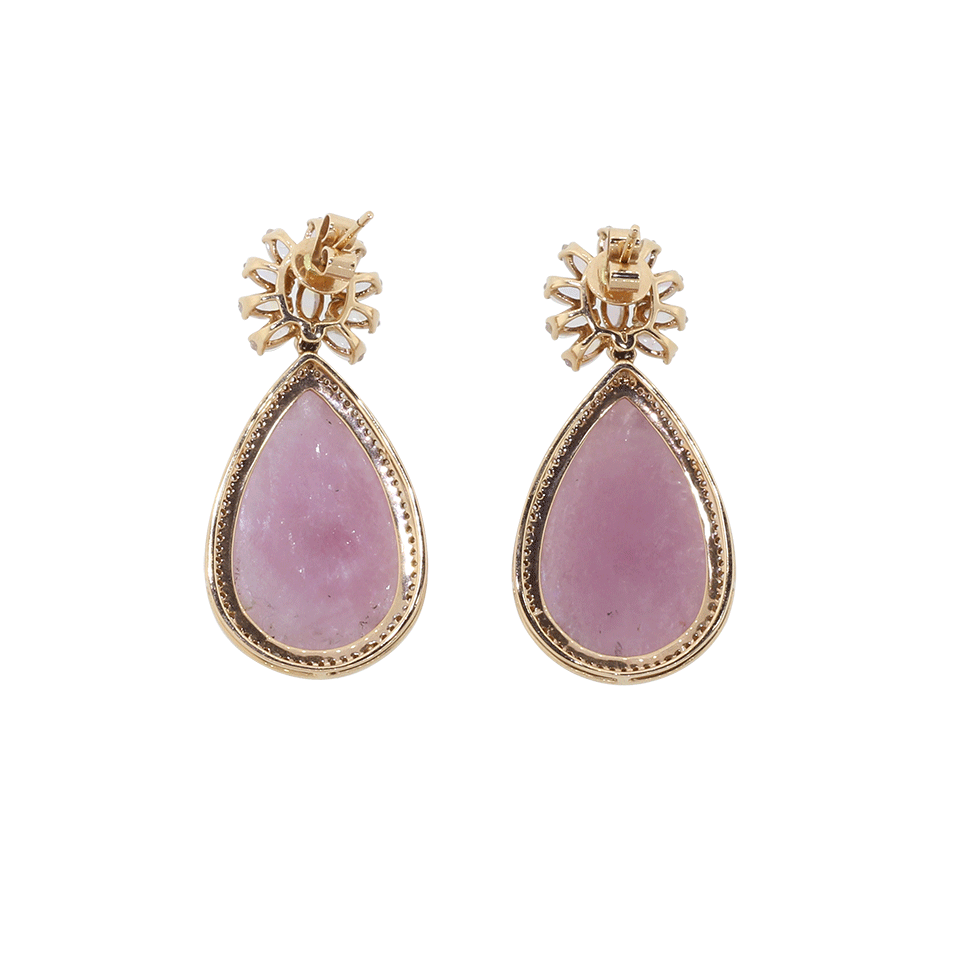 DANA REBECCA DESIGNS-One Of A Kind Pink Sapphire And Moonstone Earrings-ROSE GOLD