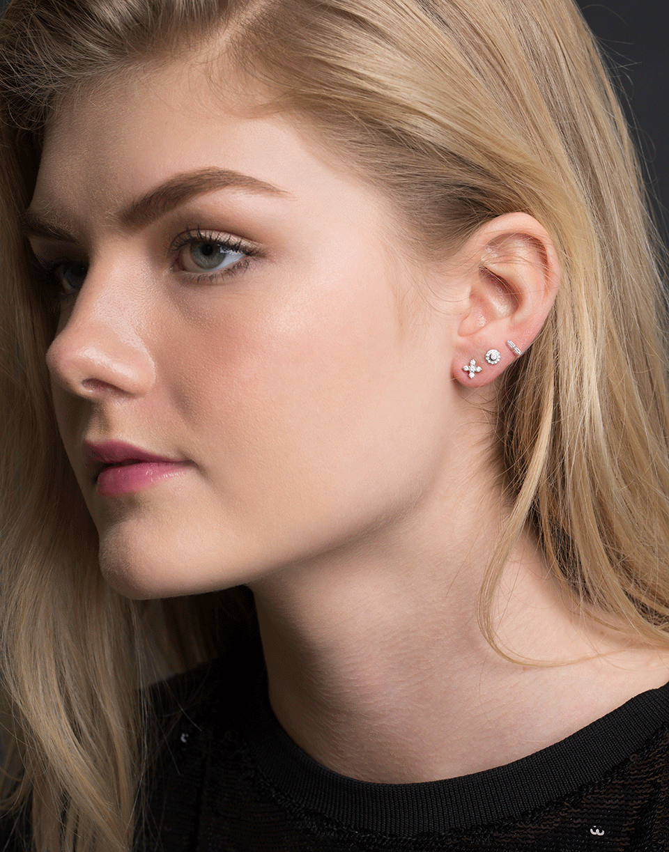 DANA REBECCA DESIGNS-Sadie Pearl Double Baguette Studs-ROSE GOLD