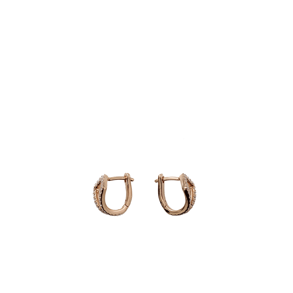 DANA REBECCA DESIGNS-Sarah Leah Diamond Huggies-ROSE GOLD