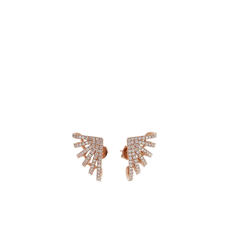 DANA REBECCA DESIGNS-Sarah Leah Diamond Huggies-ROSE GOLD