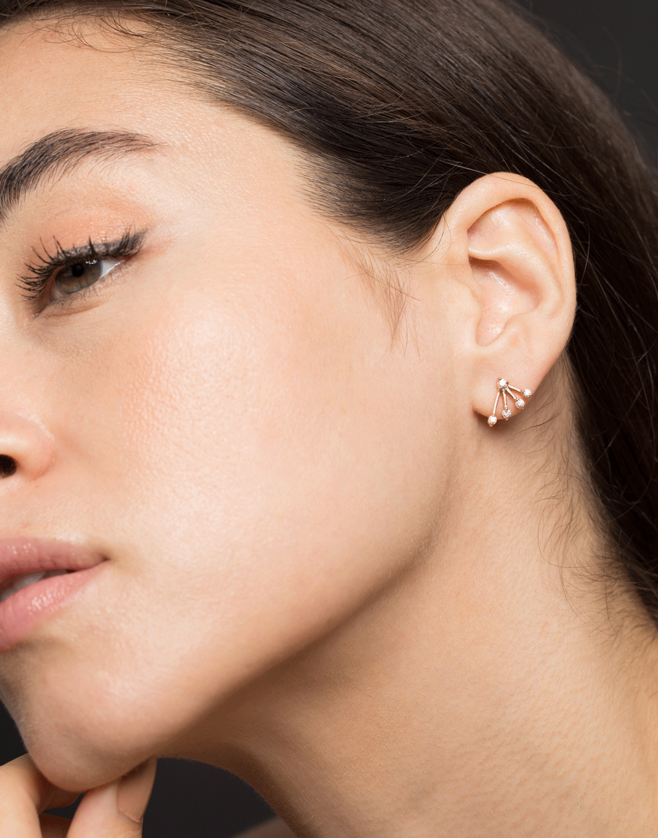 DANA REBECCA DESIGNS-Sophia Ryan Diamond Stud Earrings-ROSE GOLD