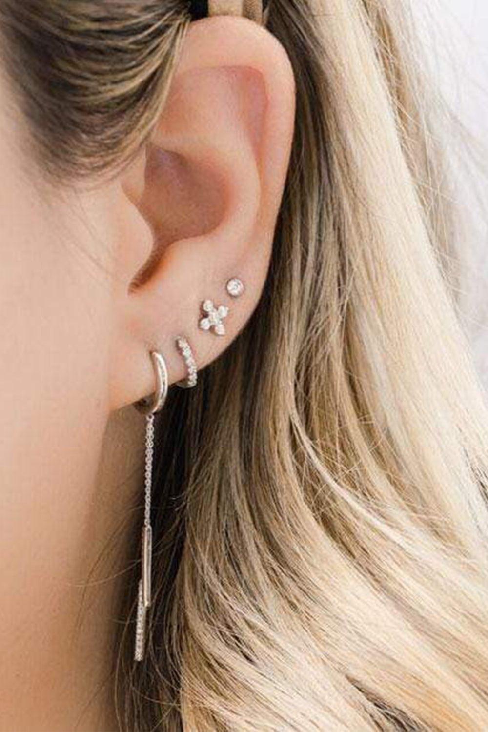 DANA REBECCA DESIGNS-Ava Bea 'X' Diamond Studs-WHITE GOLD