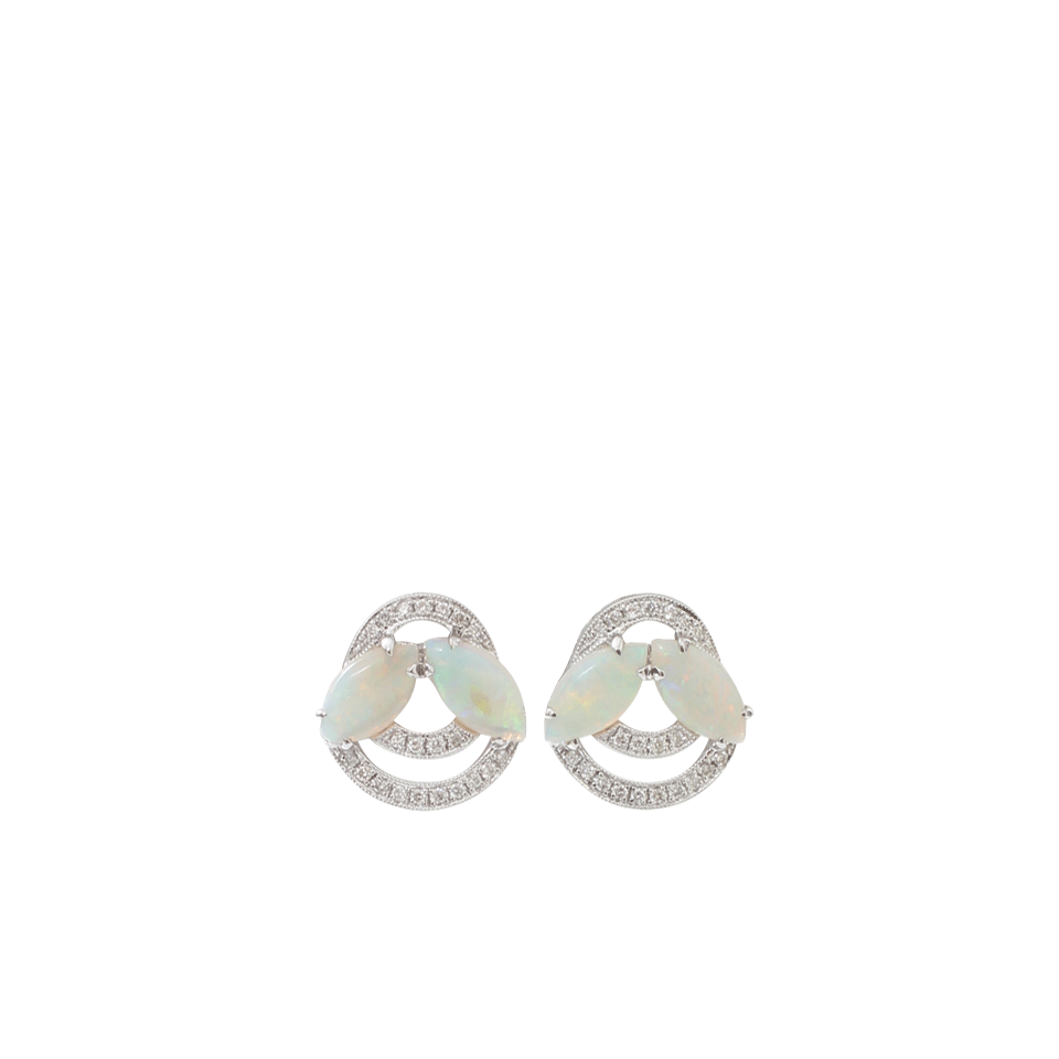 DANA REBECCA DESIGNS-Charlie Caroline Opal And Diamond Earrings-WHITE GOLD