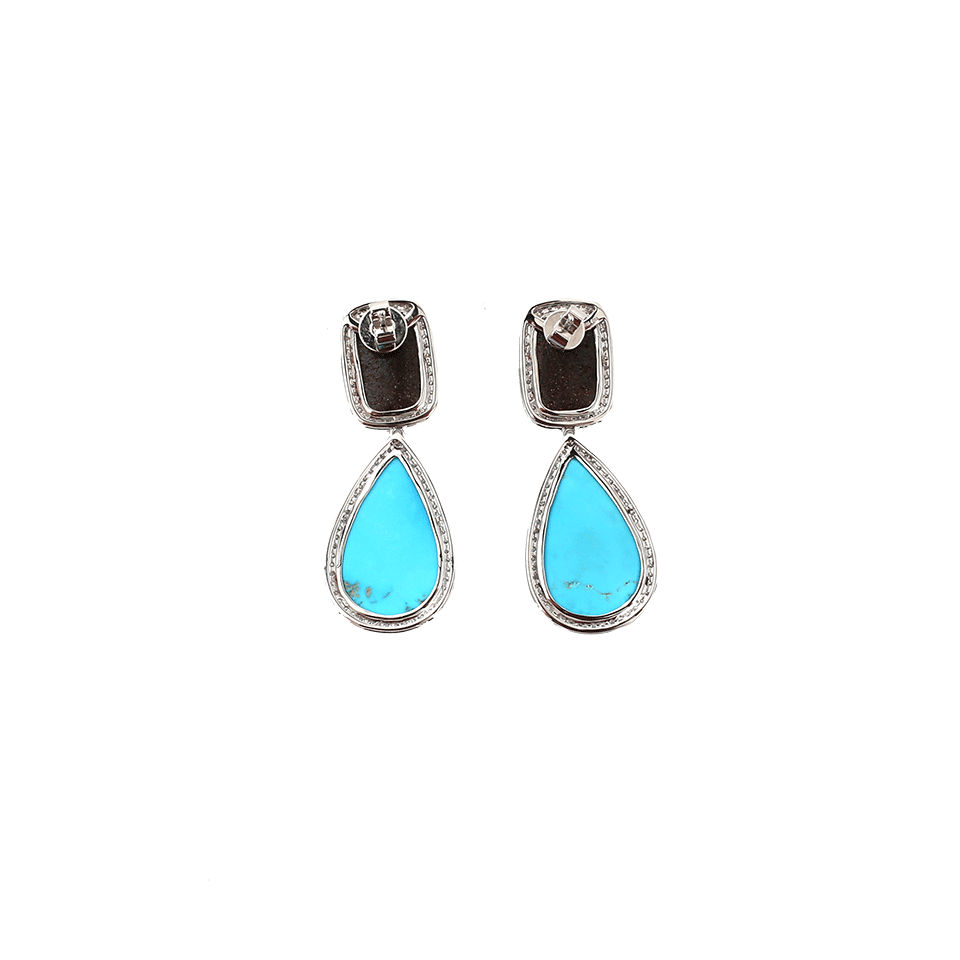 DANA REBECCA DESIGNS-Courtney Lauren Boulder Opal Earrings-WHITE GOLD