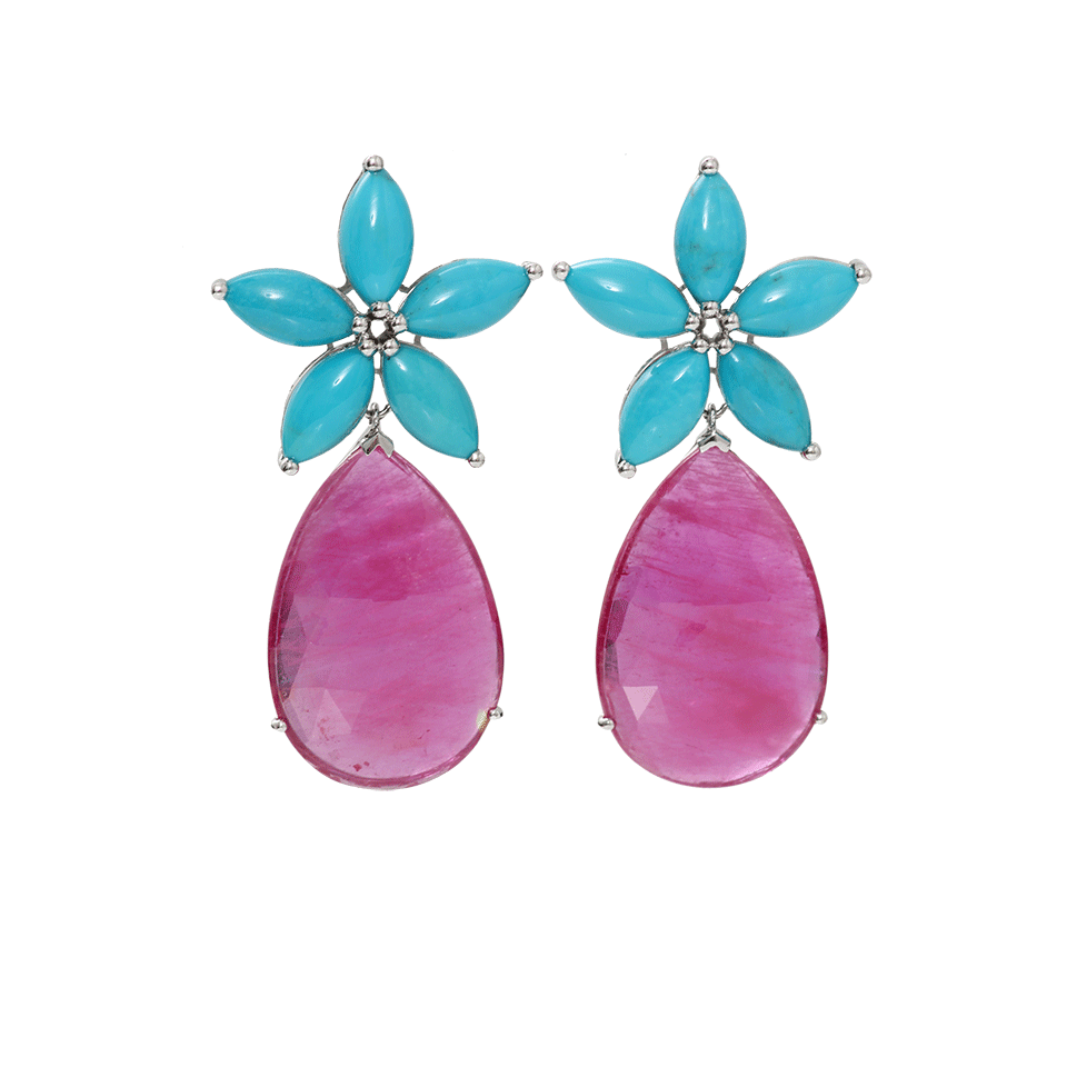 DANA REBECCA DESIGNS-Courtney Lauren Ruby Earrings-WHITE GOLD