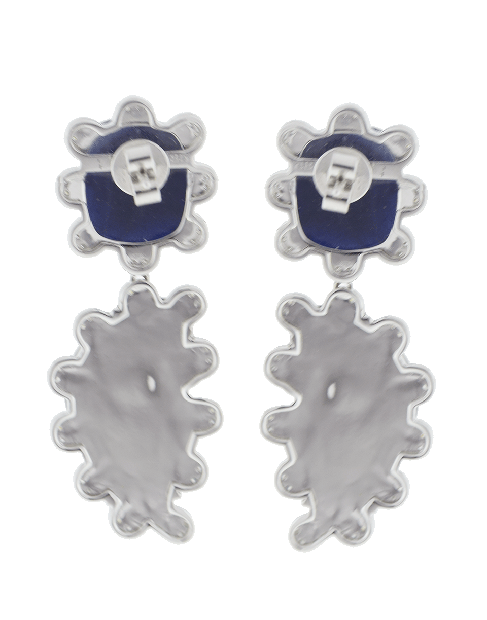 DANA REBECCA DESIGNS-Courtney Lauren Sapphire Earrings-WHITE GOLD