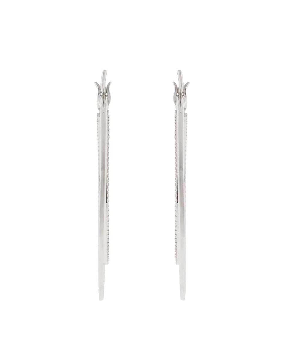 DANA REBECCA DESIGNS-Diamond Hoop Earrings-WHITE GOLD