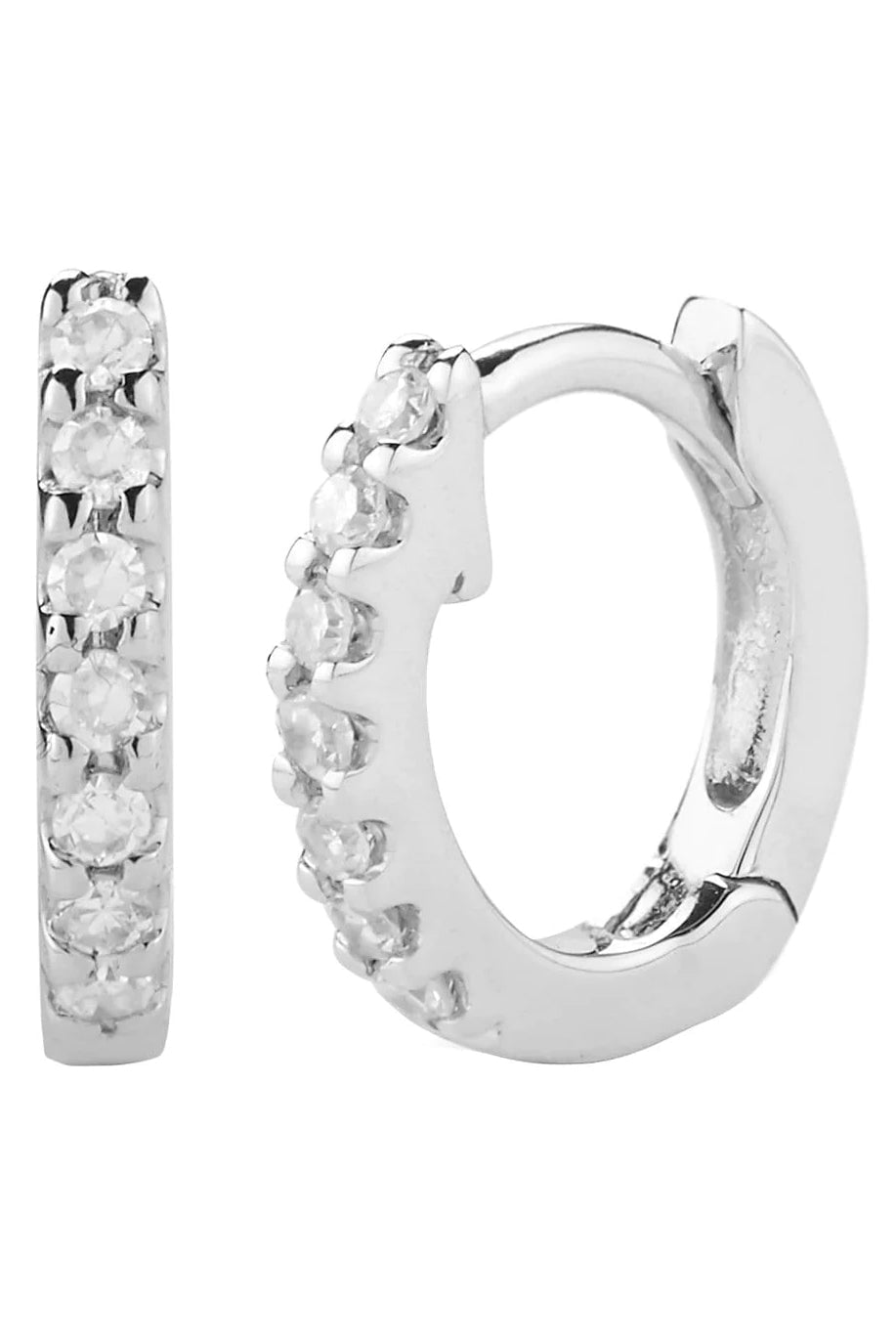 DANA REBECCA DESIGNS-DRD Mini Huggies-WHITE GOLD