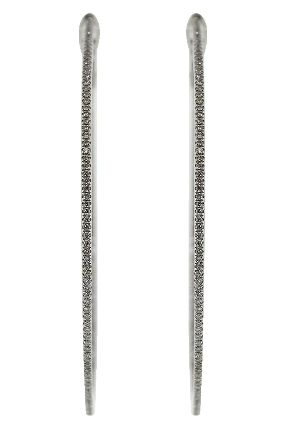 DANA REBECCA DESIGNS-DRD Pave Diamond Hoops-WHITE GOLD