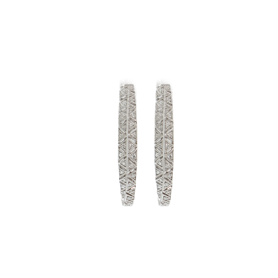 DANA REBECCA DESIGNS-Kathryn Lynn Diamond Pave Hoops-WHITE GOLD