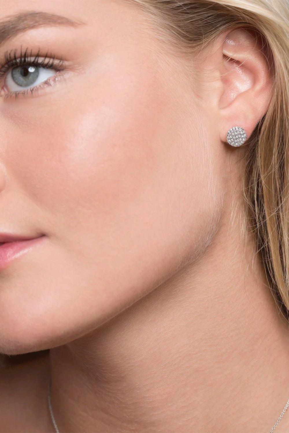 DANA REBECCA DESIGNS-Lauren Joy Medium Disc Studs-WHITE GOLD