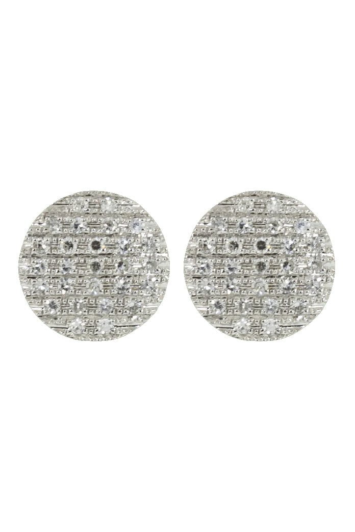 DANA REBECCA DESIGNS-Lauren Joy Medium Disc Studs-WHITE GOLD