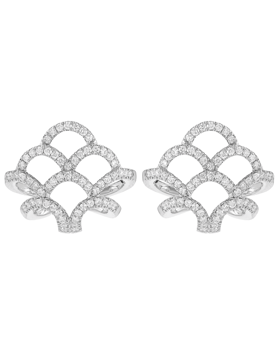 DANA REBECCA DESIGNS-Lori Page Diamond Huggie Earrings-WHITE GOLD