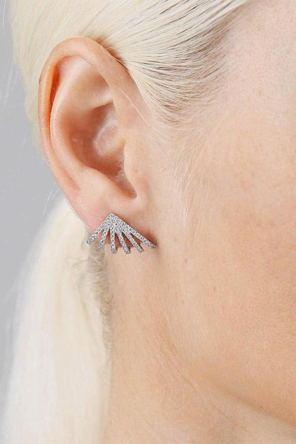 DANA REBECCA DESIGNS-Sarah Leah Six Burst Diamond Studs-WHITE GOLD