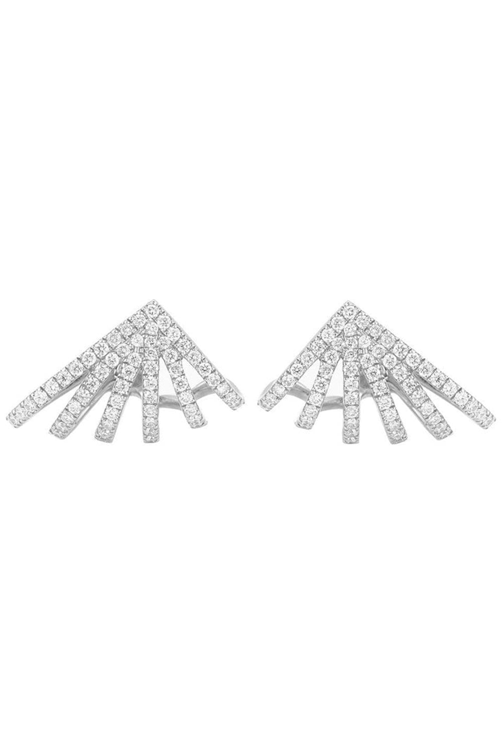 DANA REBECCA DESIGNS-Sarah Leah Six Burst Diamond Studs-WHITE GOLD