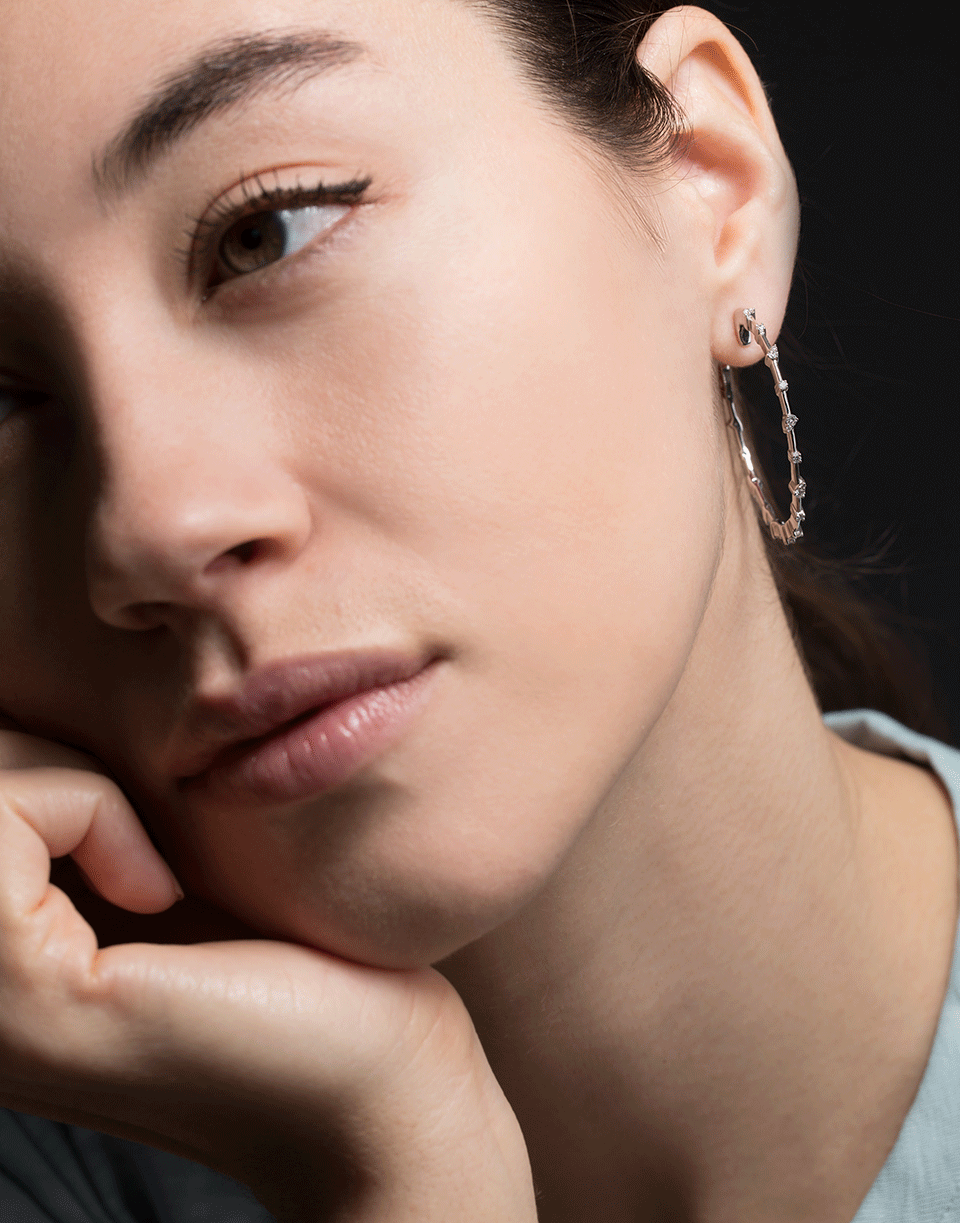 DANA REBECCA DESIGNS-Sophia Ryan Diamond Hoops-WHITE GOLD
