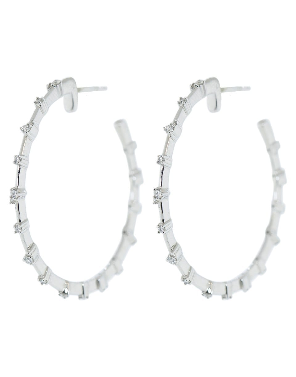 DANA REBECCA DESIGNS-Sophia Ryan Diamond Hoops-WHITE GOLD