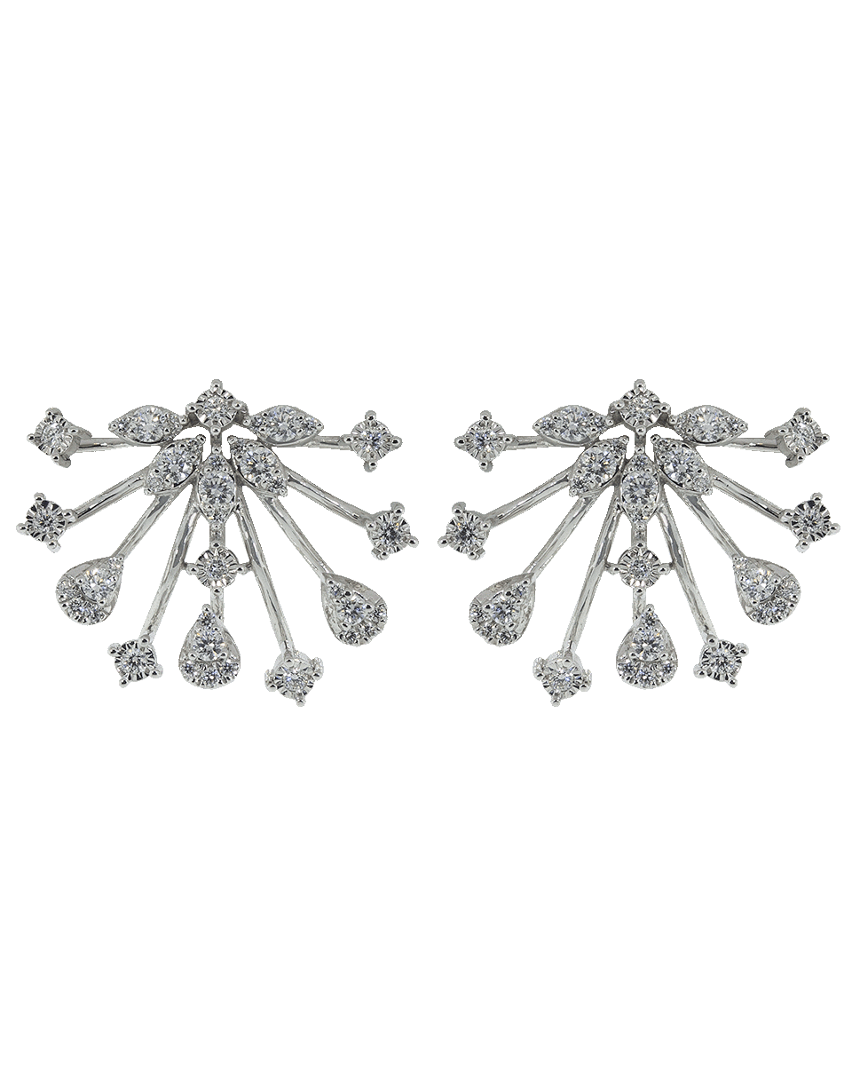 DANA REBECCA DESIGNS-Sophia Ryan Medium Sunburst Diamond Studs-WHITE GOLD