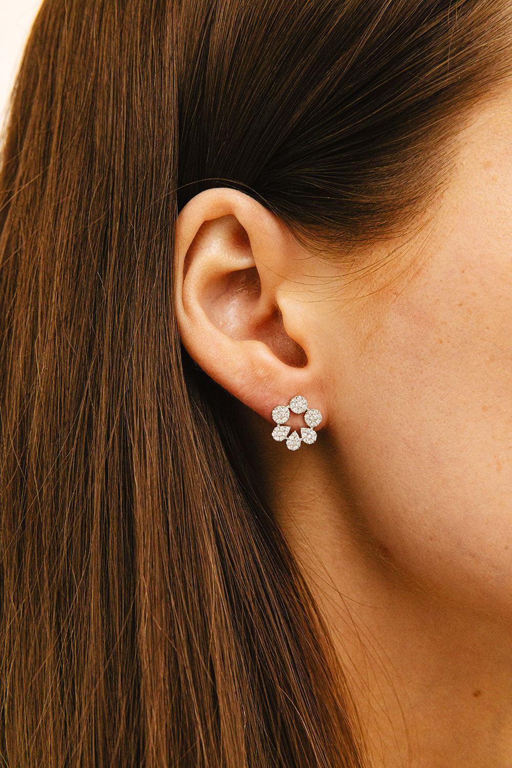 Taylor Beth Cut Out Stud Earrings-WHITE GOLD-JEWELRYFINE JEWELEARRING-DANA REBECCA DESIGNS