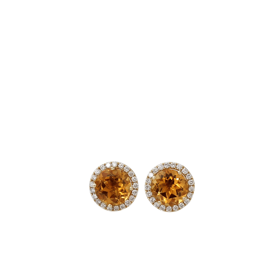 DANA REBECCA DESIGNS-Anna Beth Citrine Stud Earrings-YELLOW GOLD