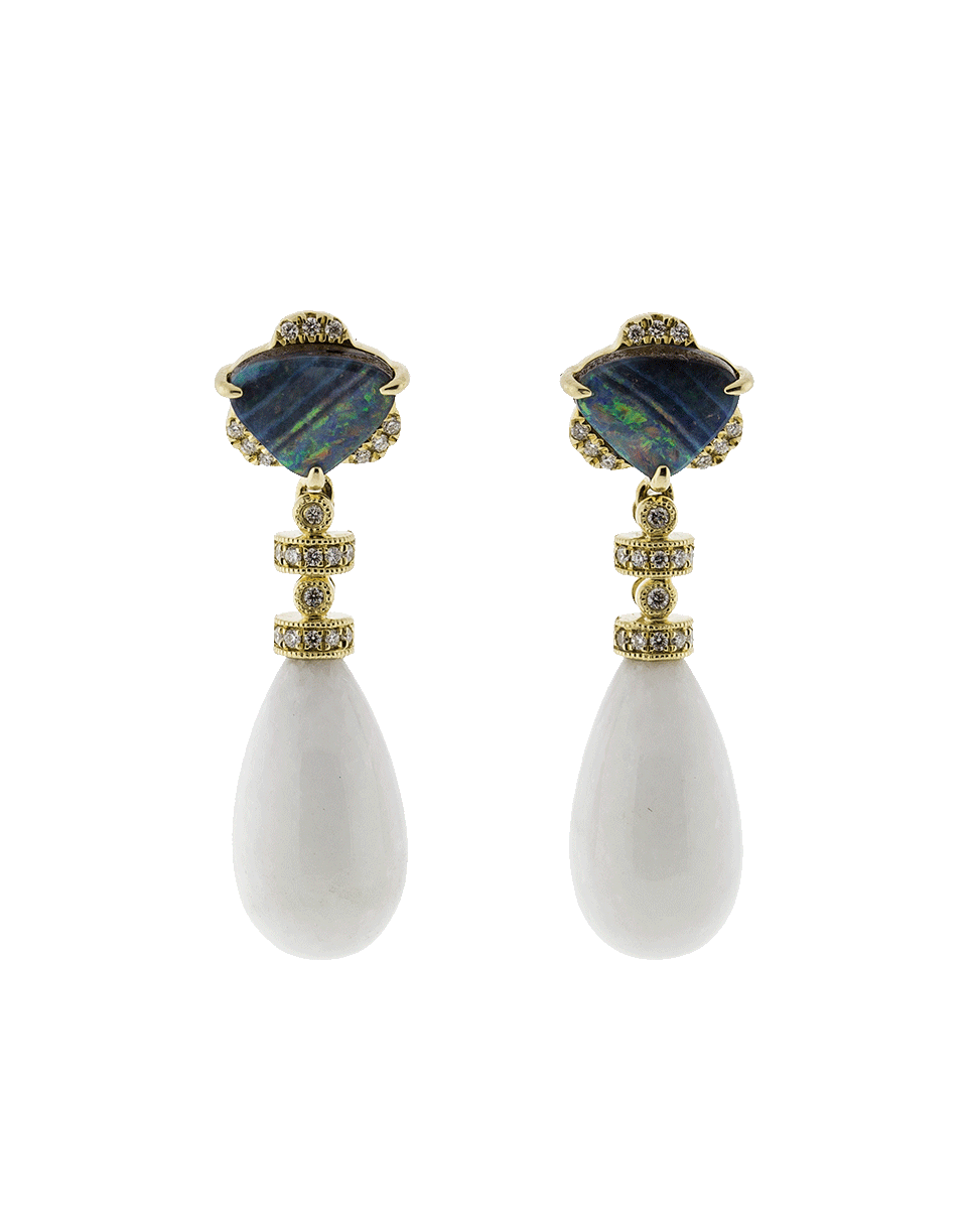 DANA REBECCA DESIGNS-Boulder Opal Earrings-YELLOW GOLD