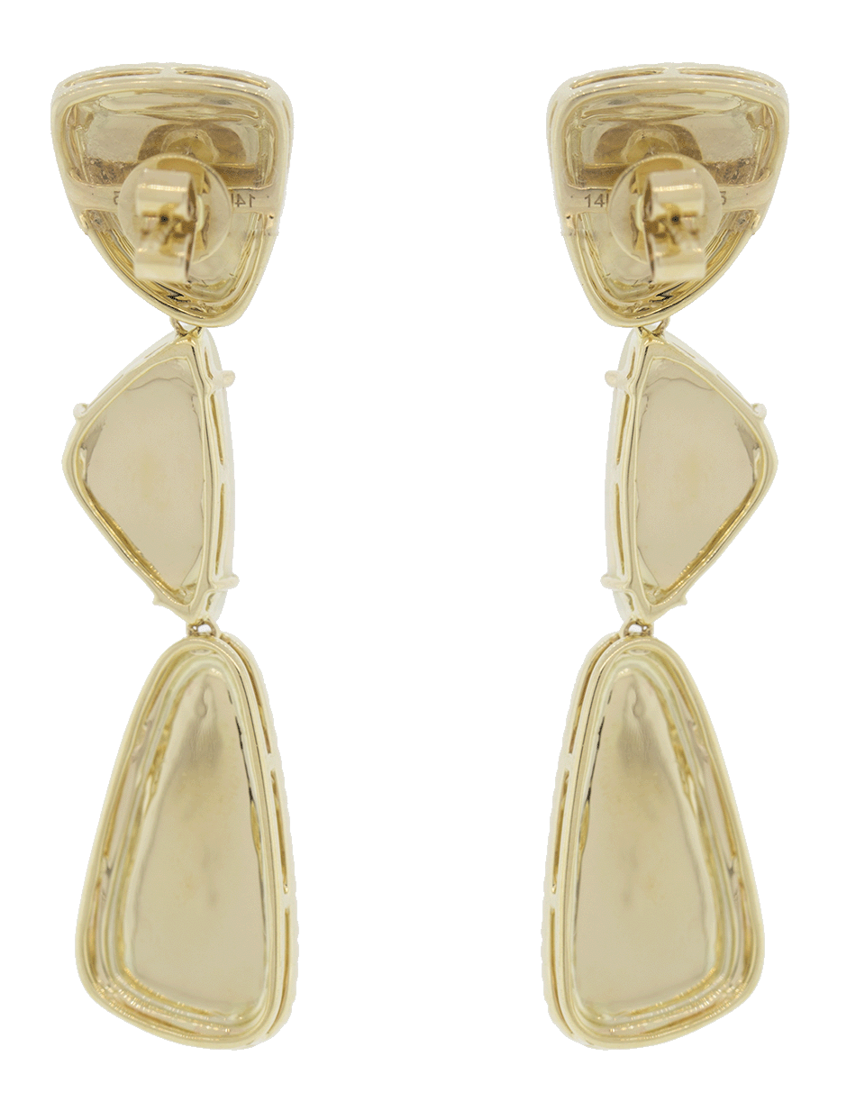DANA REBECCA DESIGNS-Courtney Lauren Opal And Diamond Earrings-YELLOW GOLD