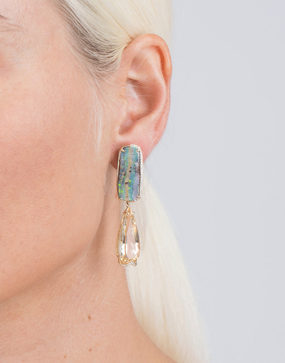 DANA REBECCA DESIGNS-Courtney Lauren Opal Earrings-YELLOW GOLD