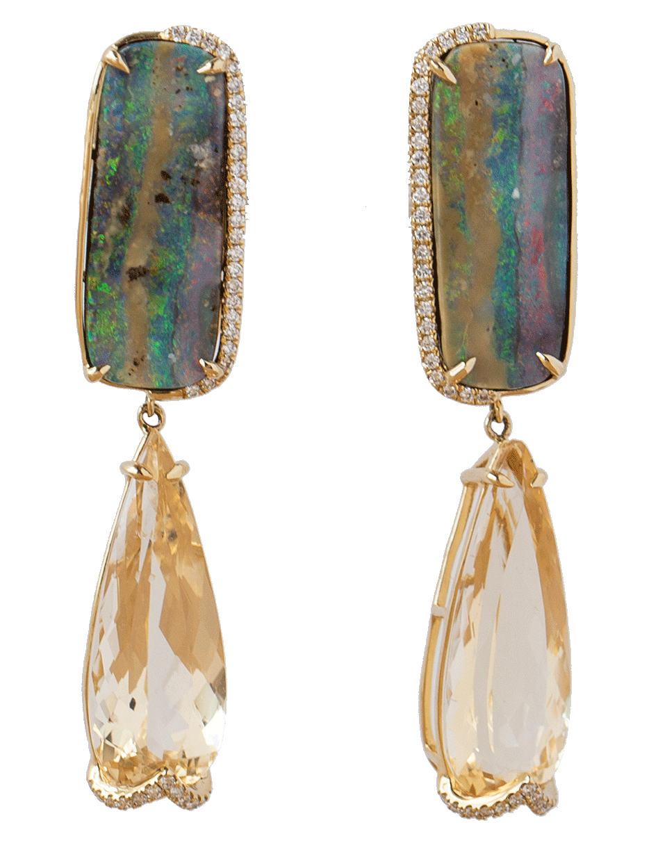DANA REBECCA DESIGNS-Courtney Lauren Opal Earrings-YELLOW GOLD