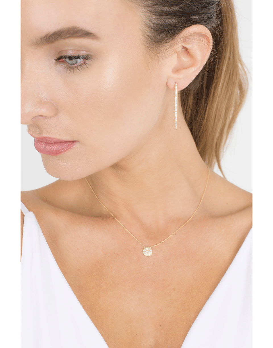 DANA REBECCA DESIGNS-Cynthia Rose Diamond Pave Angled Hoops-YELLOW GOLD