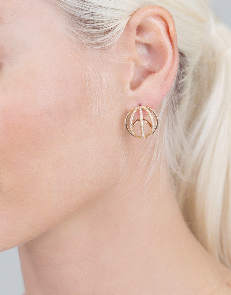 DANA REBECCA DESIGNS-Isla Rio Diamond Pave Earrings-YELLOW GOLD
