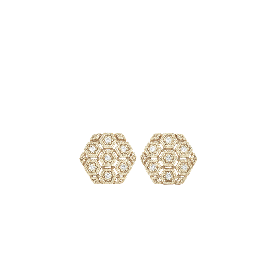 DANA REBECCA DESIGNS-Kathrynn Lynn Diamond Stud Earrings-YELLOW GOLD