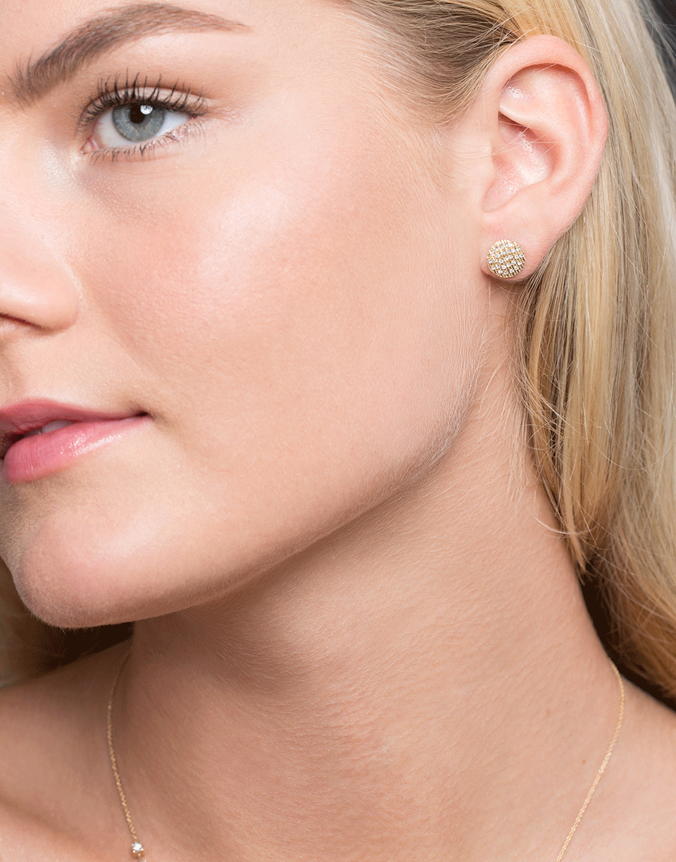 DANA REBECCA DESIGNS-Lauren Joy Medium Disc Studs-YELLOW GOLD