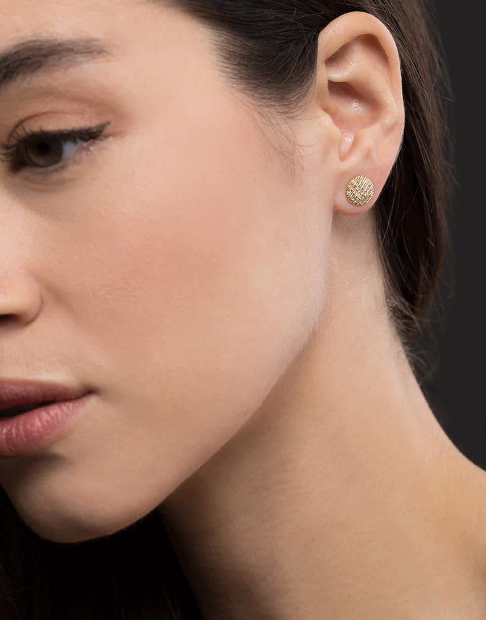 DANA REBECCA DESIGNS-Lauren Joy Mini Disc Studs-YELLOW GOLD