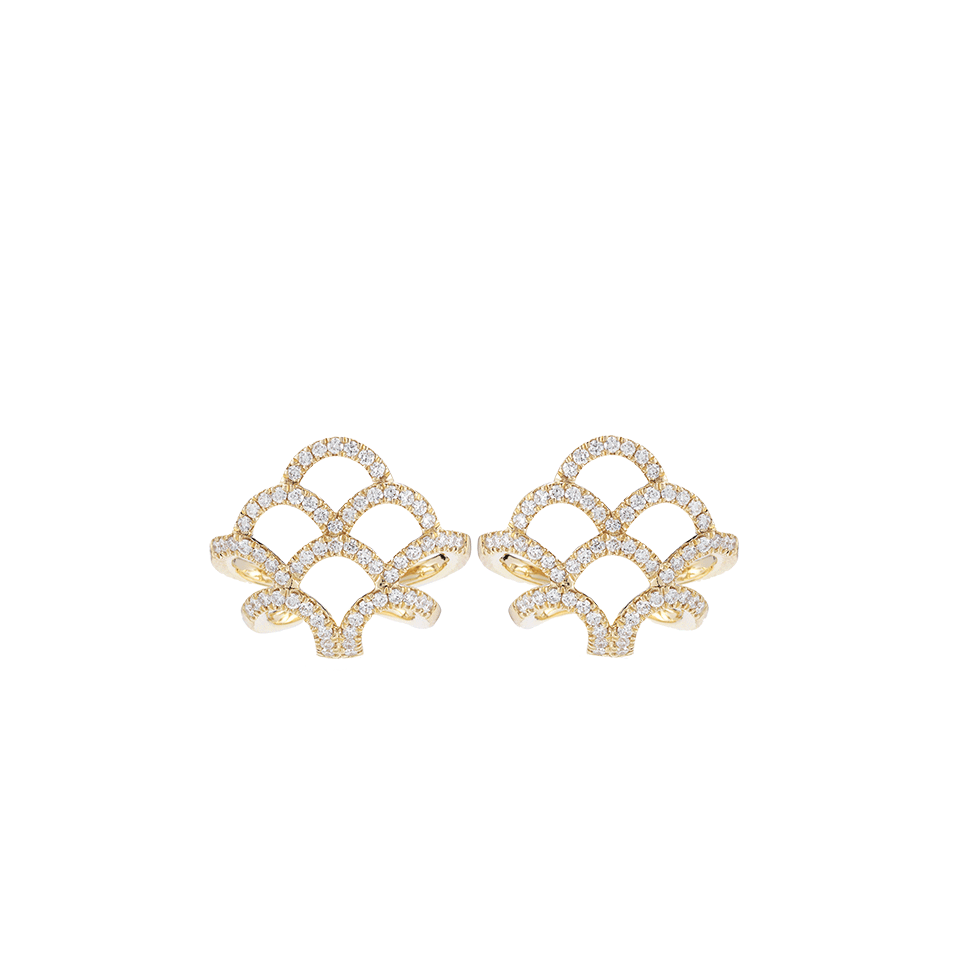 DANA REBECCA DESIGNS-Lori Paige Diamond Huggie Earrings-YELLOW GOLD