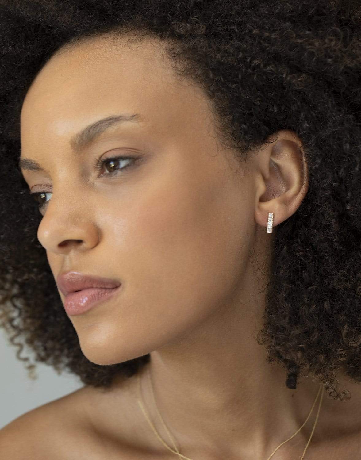 DANA REBECCA DESIGNS-Millie Ryan Princess Cut Studs - Yellow Gold-YELLOW GOLD