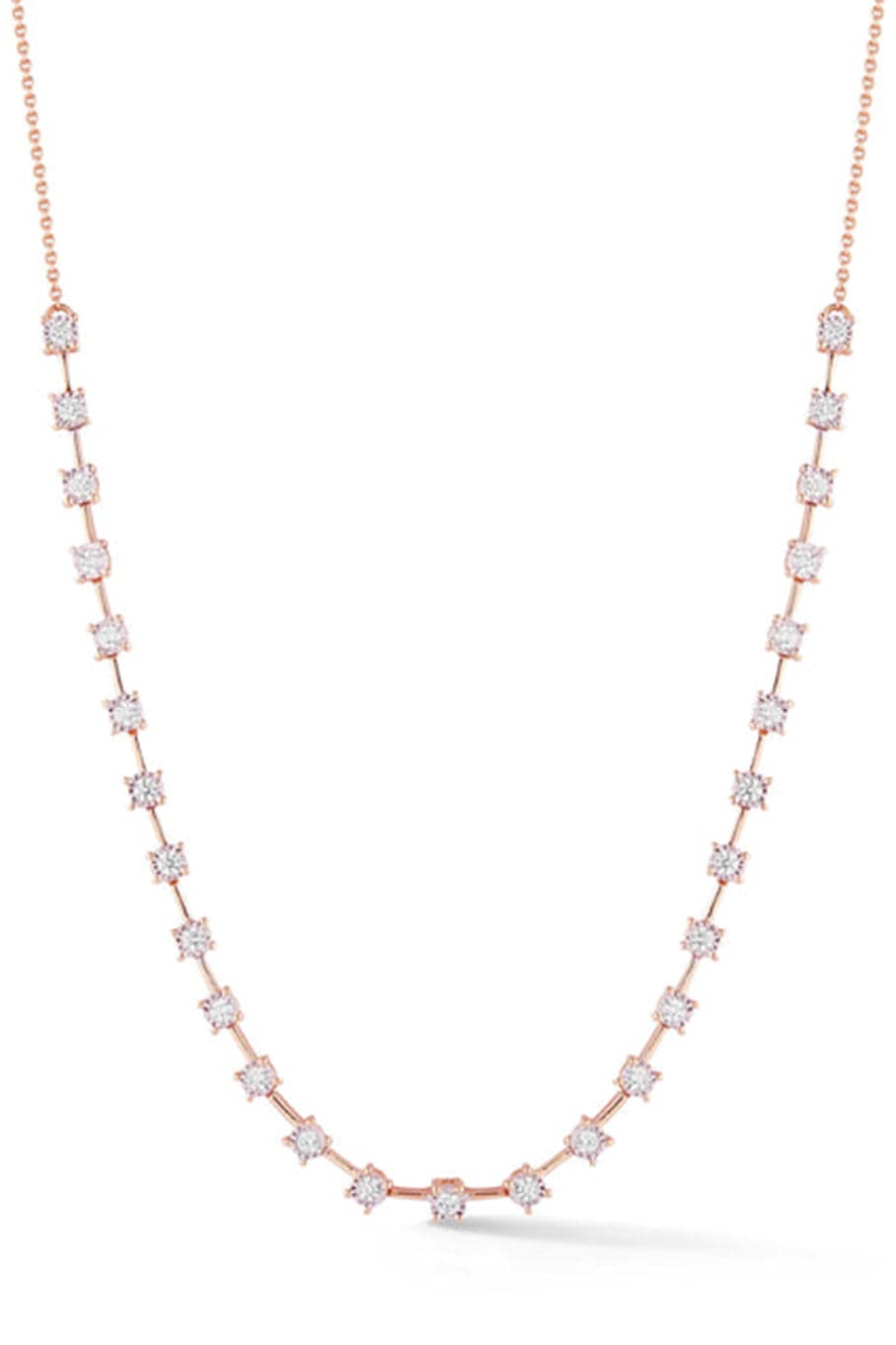DANA REBECCA DESIGNS-Rose Gold Ava Bea Interval Diamond Necklace-