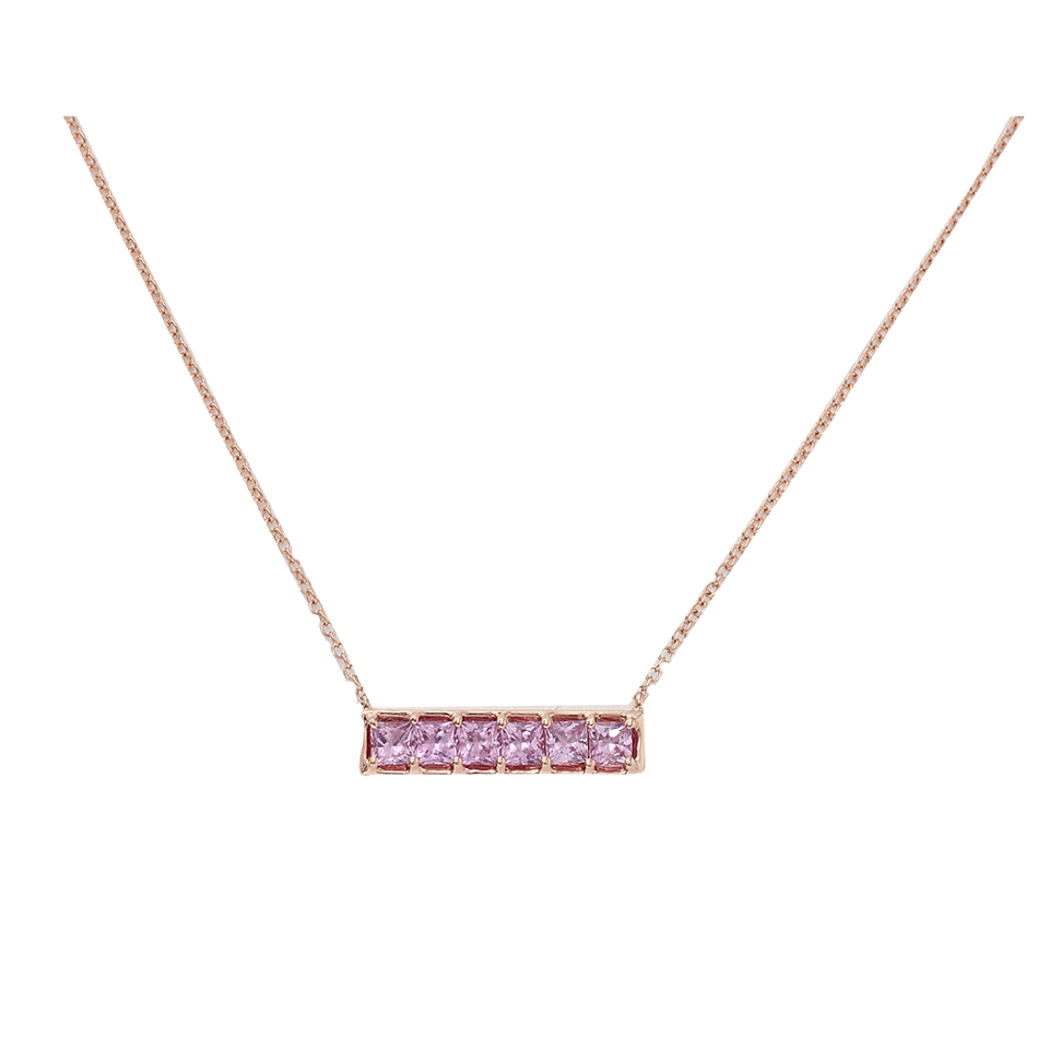 DANA REBECCA DESIGNS-Anna Beth Pink Sapphire Necklace-ROSE GOLD