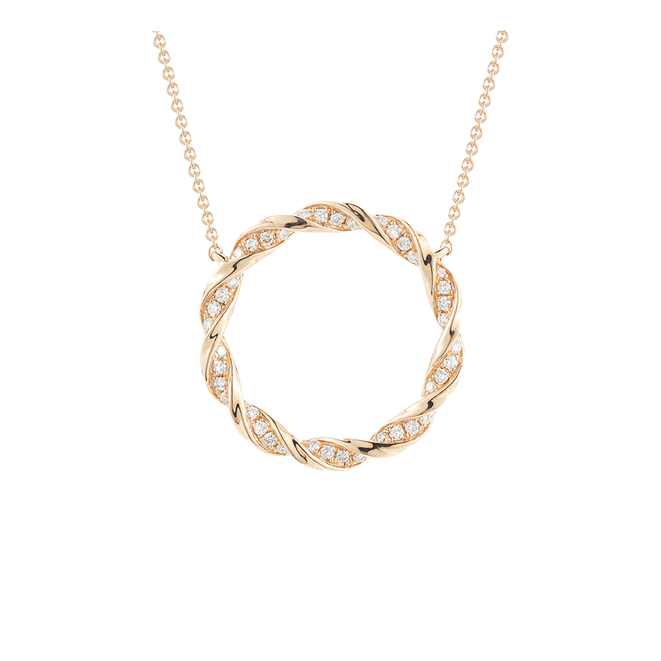 DANA REBECCA DESIGNS-Carly Brook Diamond Circle Necklace-ROSE GOLD