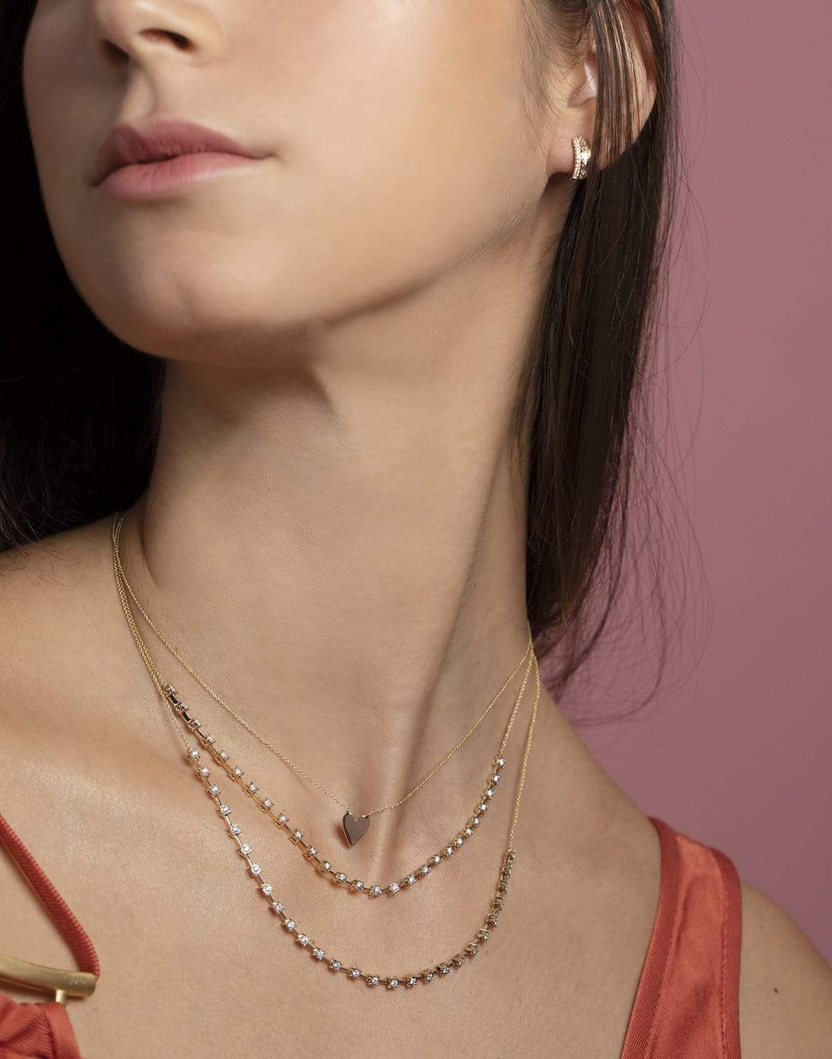 DANA REBECCA DESIGNS-Heart Necklace-ROSE GOLD